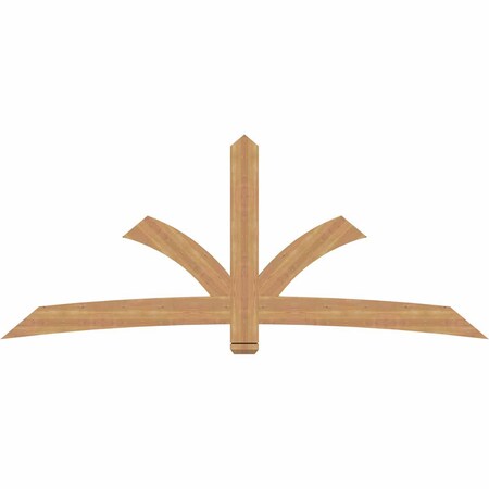 Ekena Millwork Davenport Timber Gable Bracket, Western Red Cedar, 96"W x 40"H x 1 1/2"D x 5 1/2"F, 10/12 Pitch GBW096X40X0206DAV00SWR